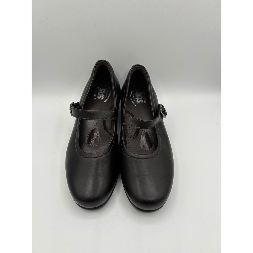 SAS Mary Jane Dark Brown Leather Tripad Comfort Shoes 6WW J1516268 Made in USA